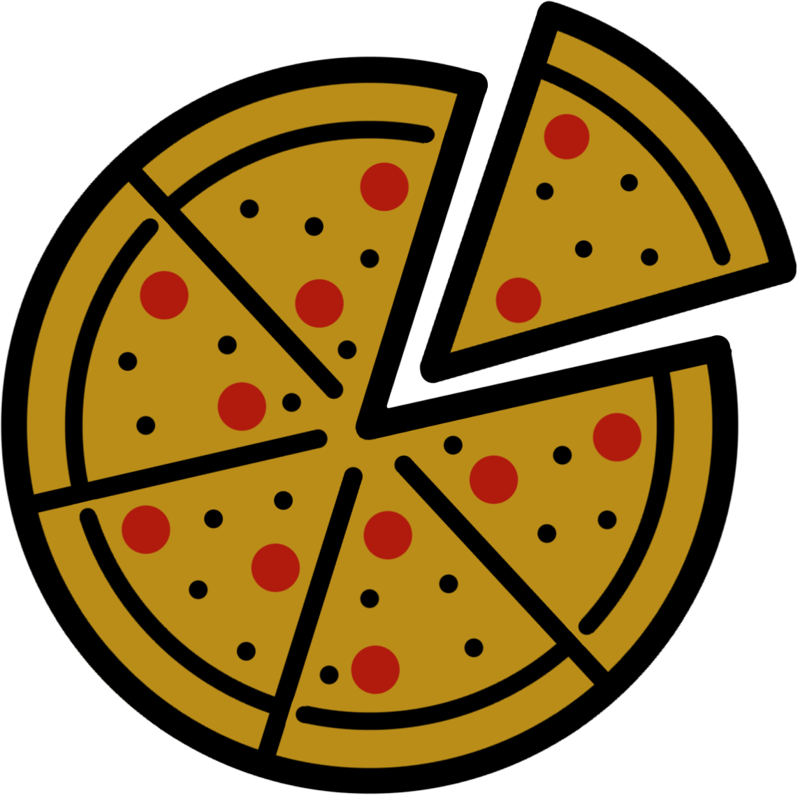 The Golden Pizza Logo in Hamilton, Ontario