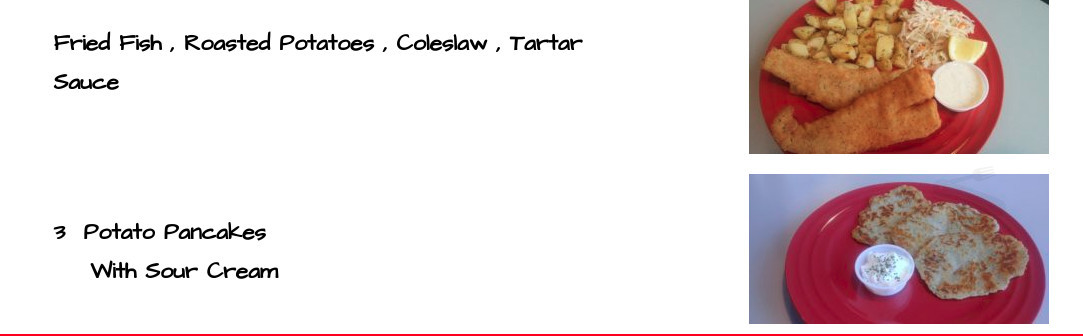 Tatra Bistro menu in Whitby, Ontario
