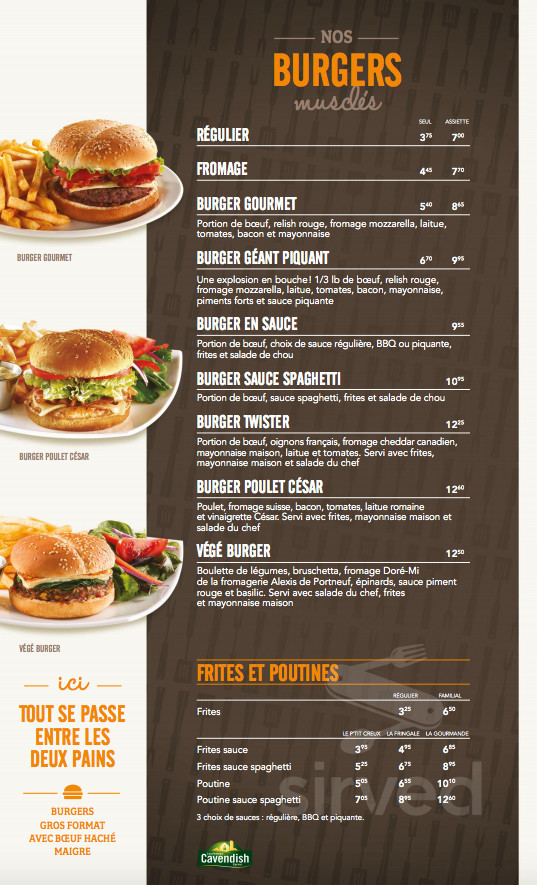 Restaurant Normandin StHyacinthe menu in SaintHyacinthe, Quebec, Canada