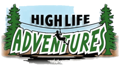 High Life Adventures Zip Line Tours Logo in Warrenton, Oregon