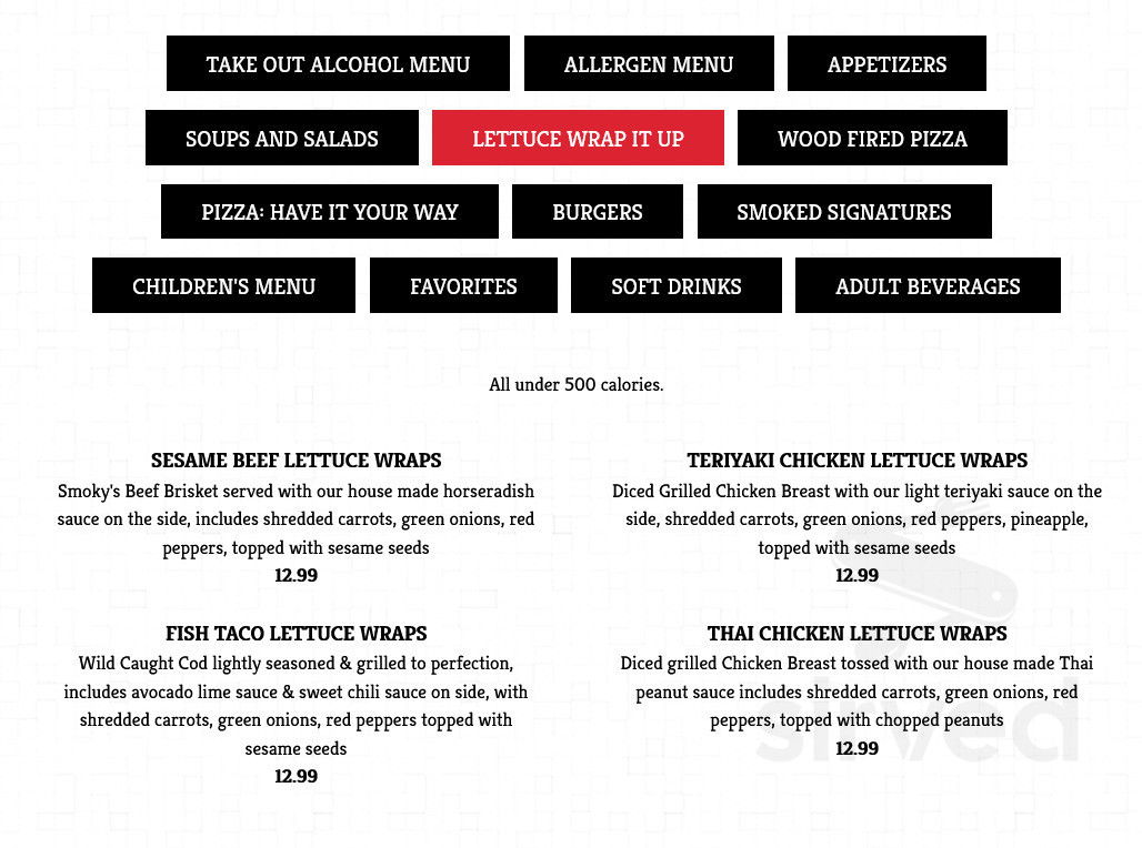 Smoky Hearth Restaurant Bar & Grill menu in Sandy, Oregon