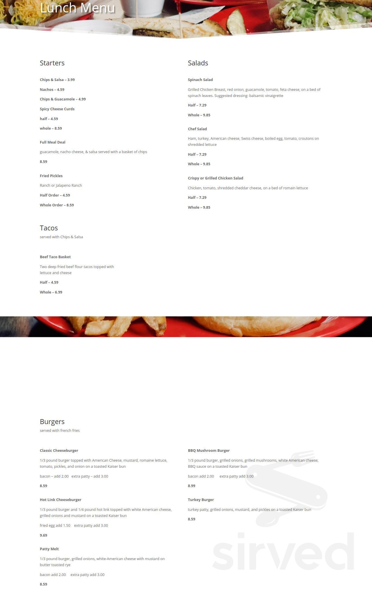 Menu - Maize KS's Nancy's Amazing Sandwiches Inc | Sirved