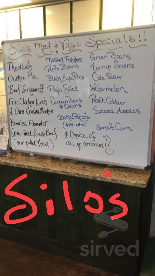 Silo's Family Restaurant menus in Asheboro, North Carolina, United States