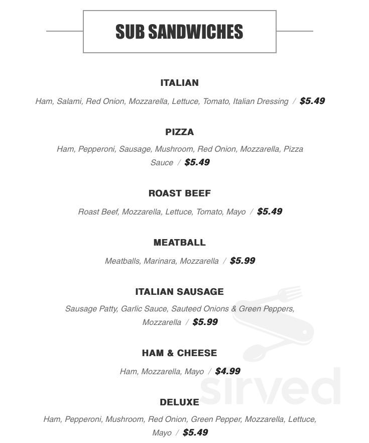 Greco's Pizza menu in Grand Rapids, Michigan