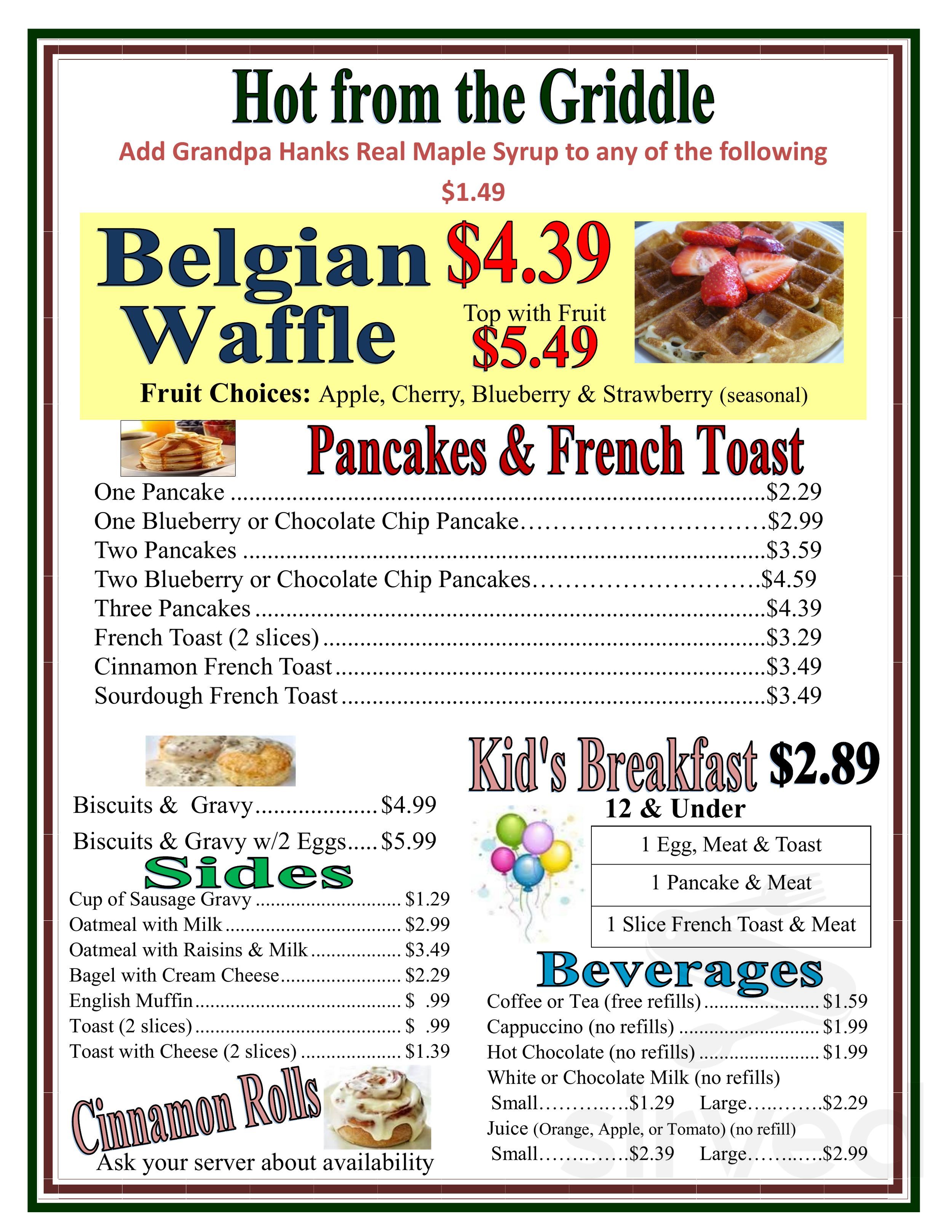 Duane's Family Restaurant menus in Falmouth, Michigan, United States