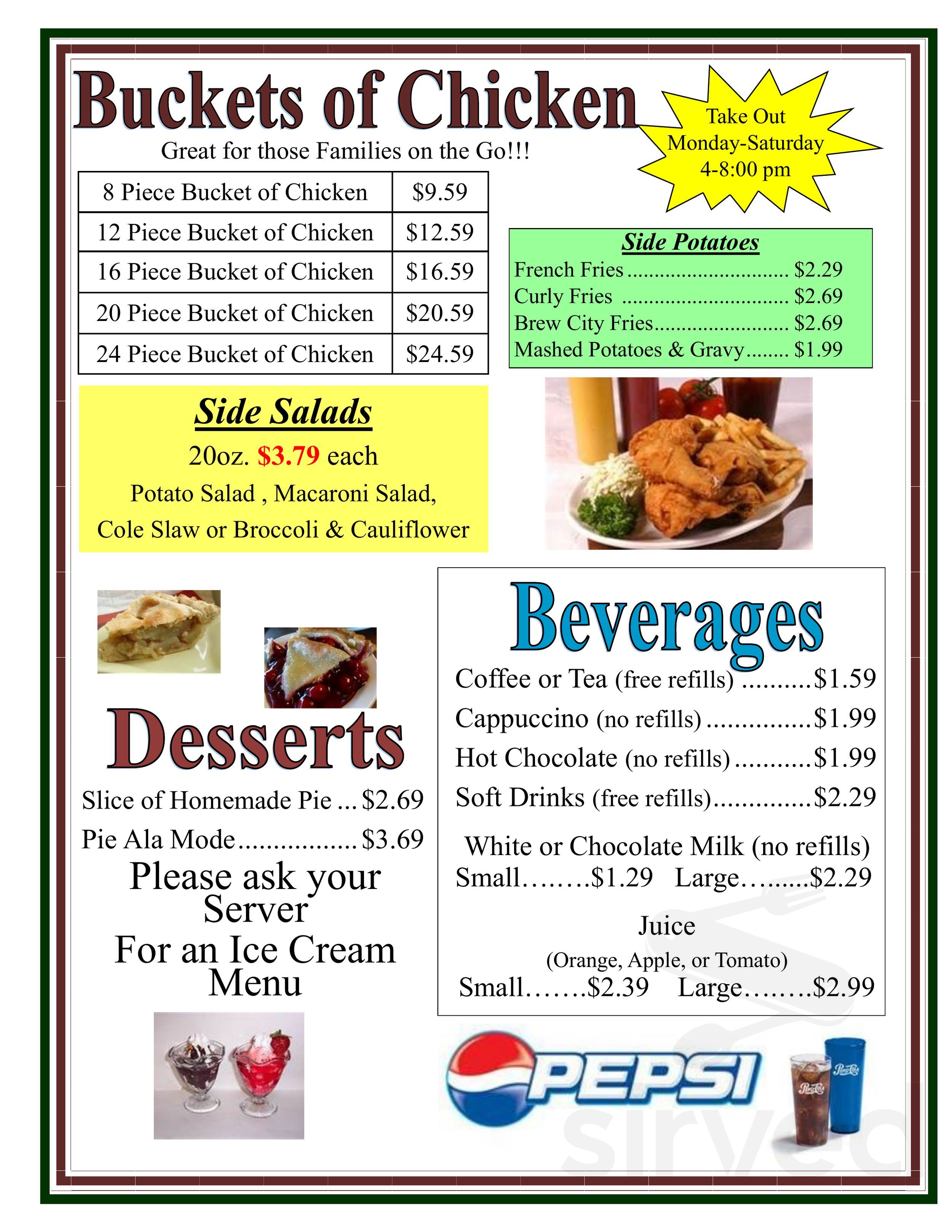 Duane's Family Restaurant menu in Falmouth, Michigan, USA
