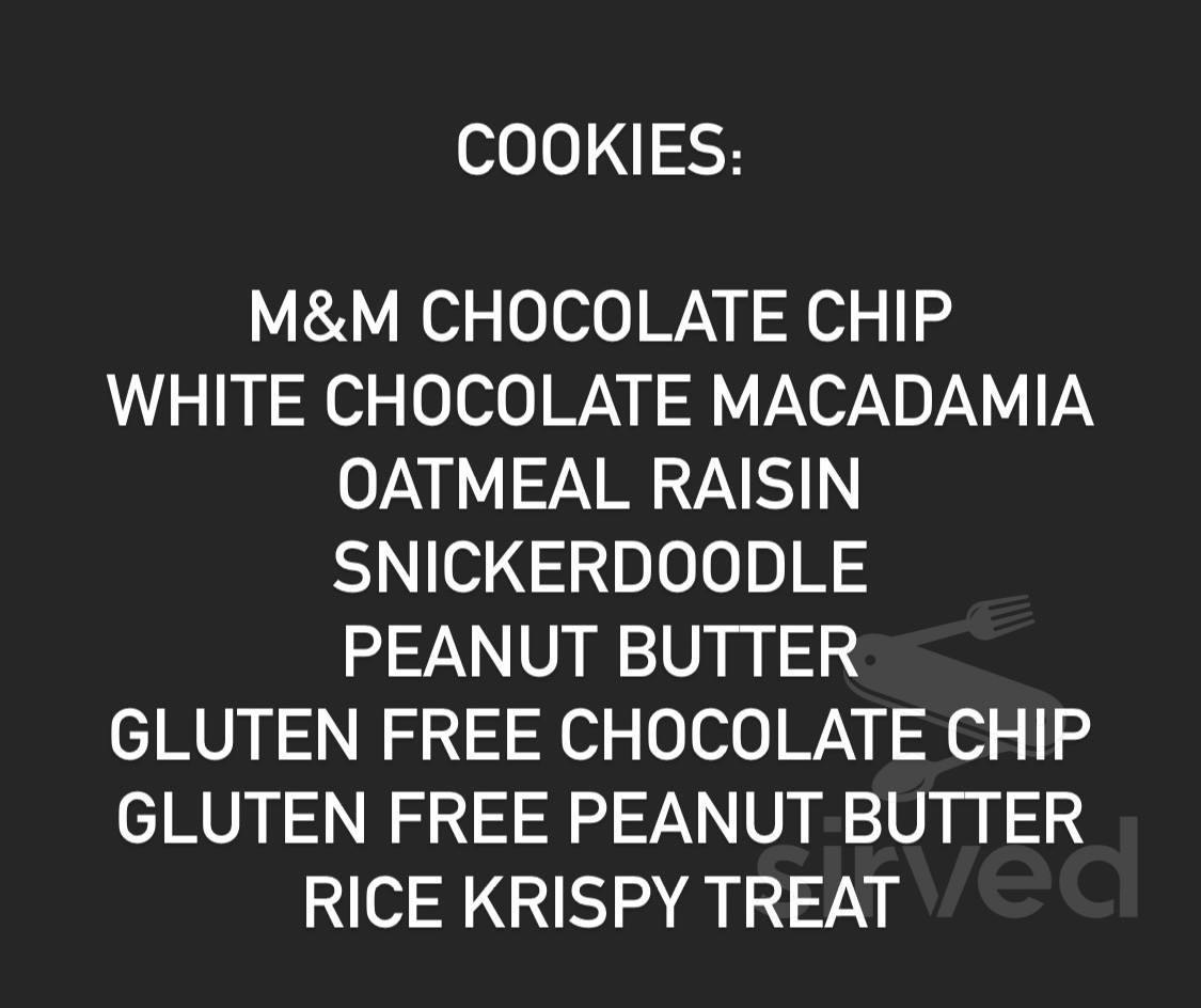 Blue Banana menu in Lostine, Oregon, USA