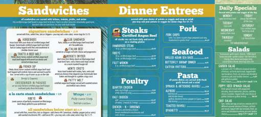 Menu for Boogies in Maryville, IL | Sirved