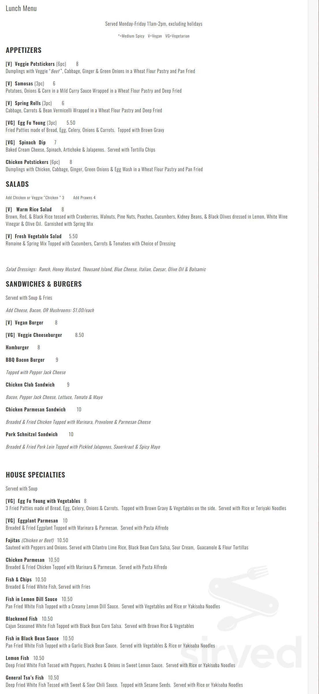 Marco Polo Global Restaurant menu in Salem, Oregon, USA