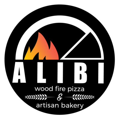 Alibi Wood Fire Pizzaria & Bakery Logo in Laramie, Wyoming