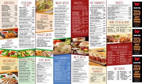 Smiley's Diner menu in Newark, Delaware, USA