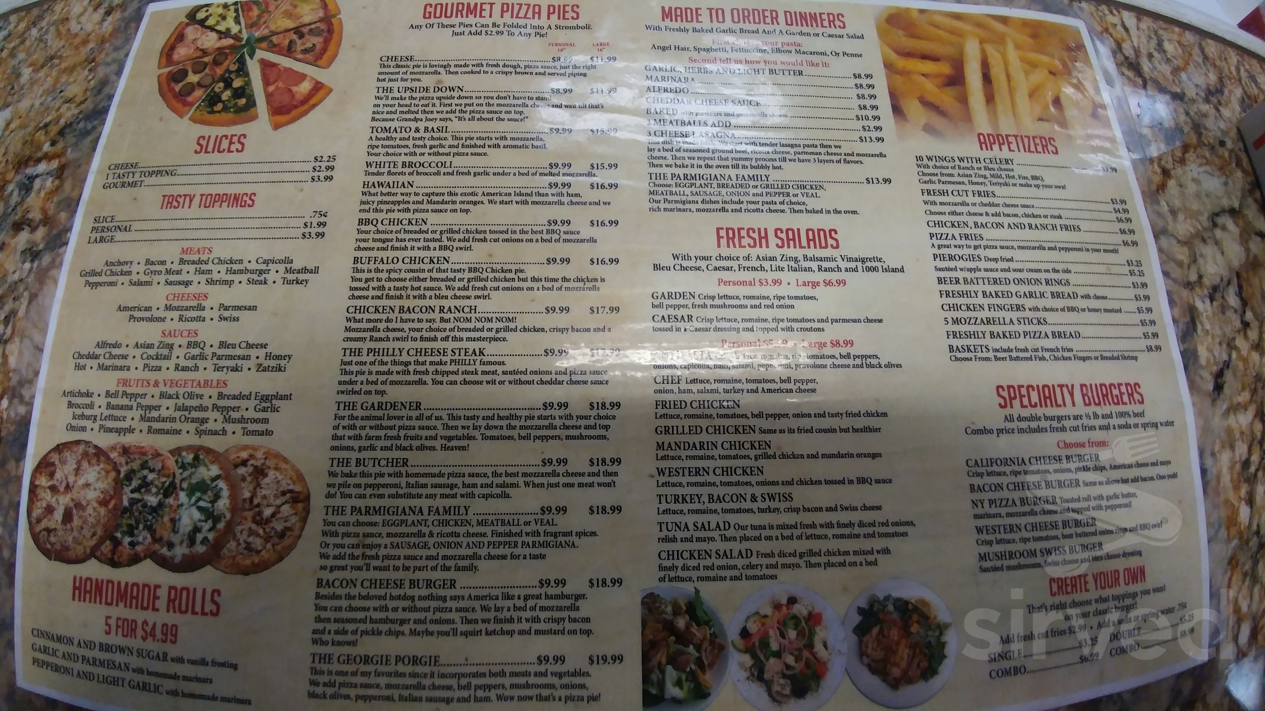 Pudding & Pies menu in Allentown, Pennsylvania, USA