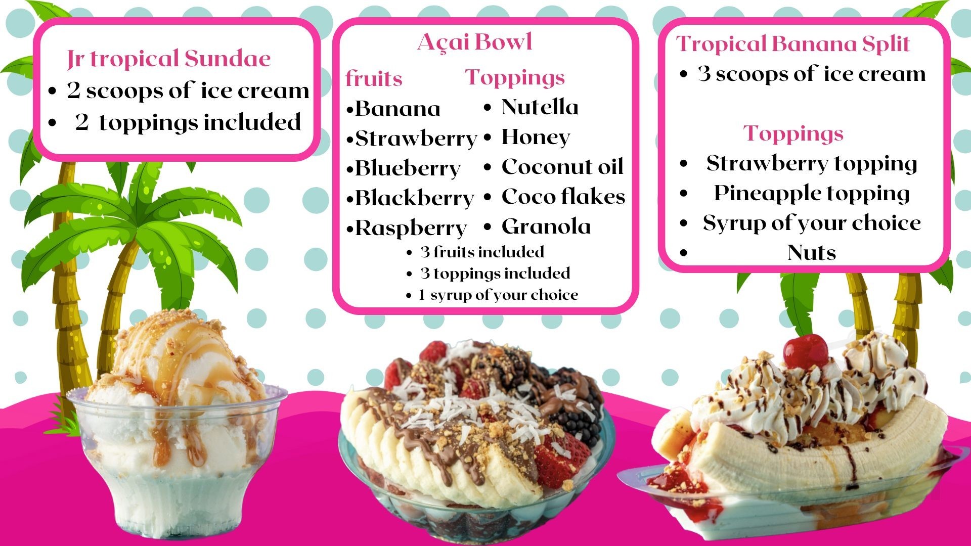 Jr Tropical Ice Cream menu in Buena Ventura Lakes, Florida, USA