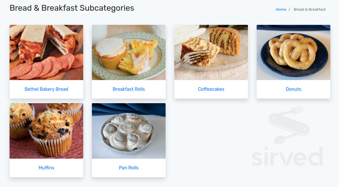 Bethel Bakery menu in Bethel Park, Pennsylvania, USA