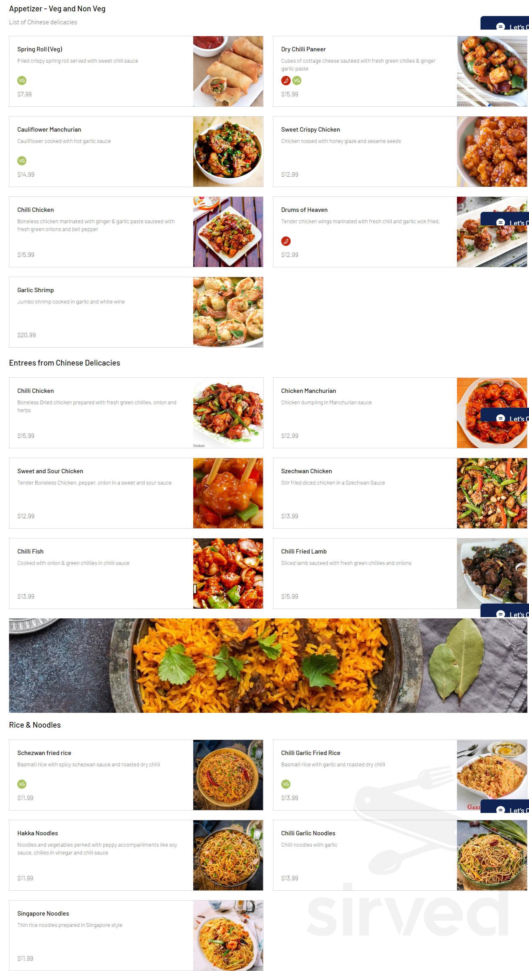 Menu - Queens NY's Maleen Banquet Hall and Restaurant | Sirved