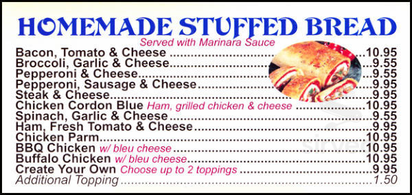 Wallingford Pizza House menu in Wallingford, Connecticut