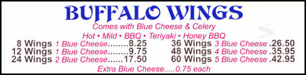 Wallingford Pizza House menu in Wallingford, Connecticut