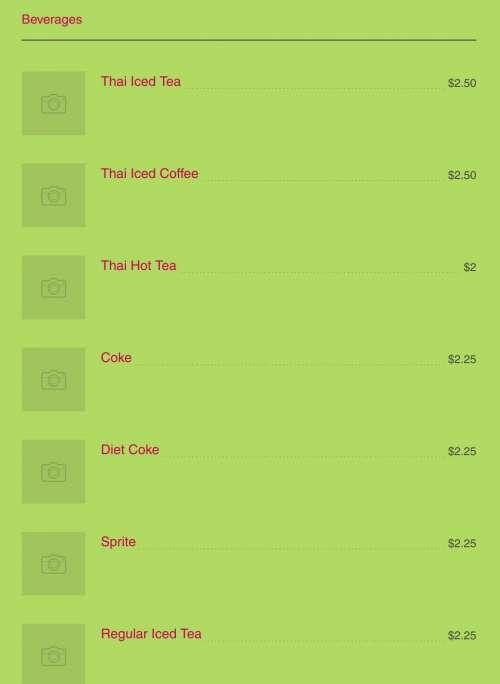 Thai Basil Restaurant menu in Sunnyvale, California, USA