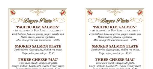 Shadowbrook Restaurant Menu - Capitola, California | Sirved
