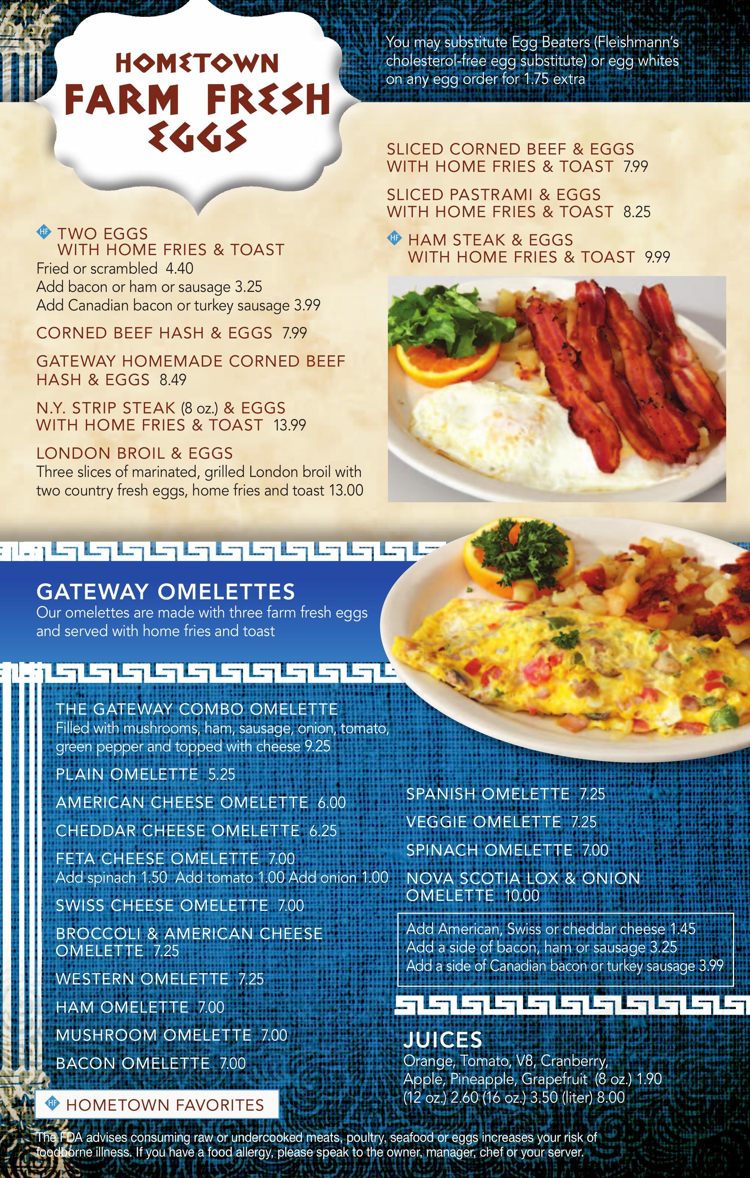 Daneway Menu The Gateway Diner menu in Albany, New York, USA