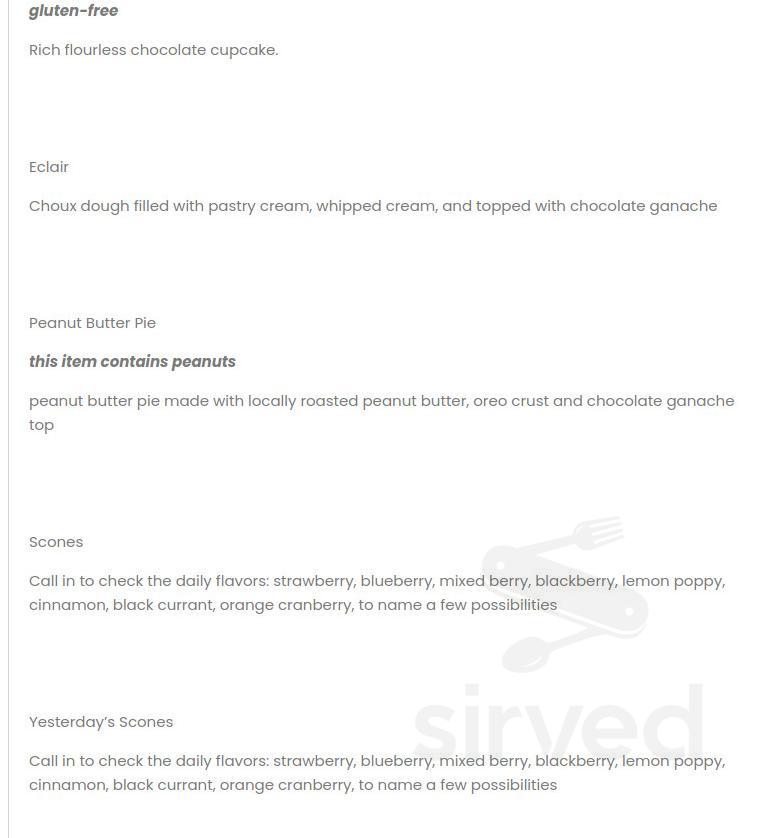 Helena's Chocolate Café and Crêperie menu in Carlisle, Pennsylvania, USA