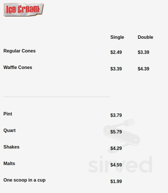 Big Jud's Ashton menus in Ashton, Idaho, United States