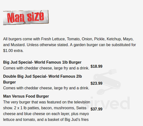 Big Jud's Ashton menus in Ashton, Idaho, United States