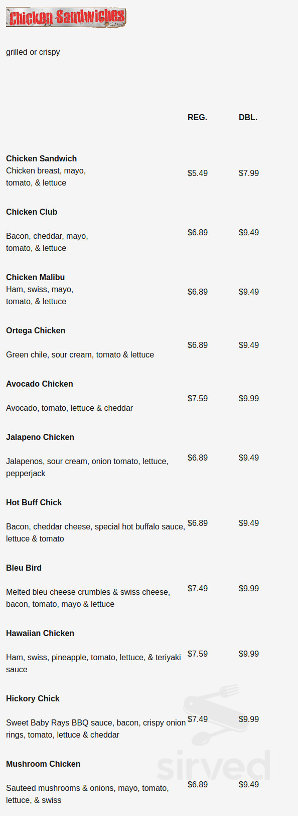 Big Jud's Ashton menus in Ashton, Idaho, United States