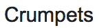 Crumpets Logo in Troy, Michigan
