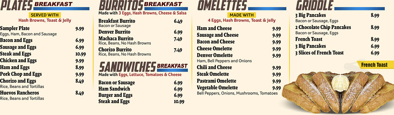 Doublz menu in Paramount, California