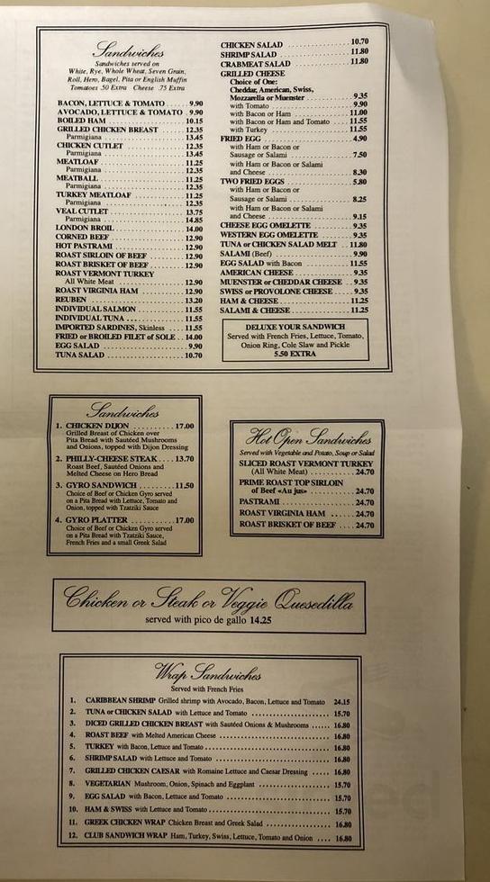 Menu - Queens NY's Blue Bay Diner | Sirved