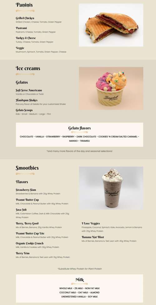 Bagelati Cinnaminson menu in Cinnaminson, New Jersey, USA