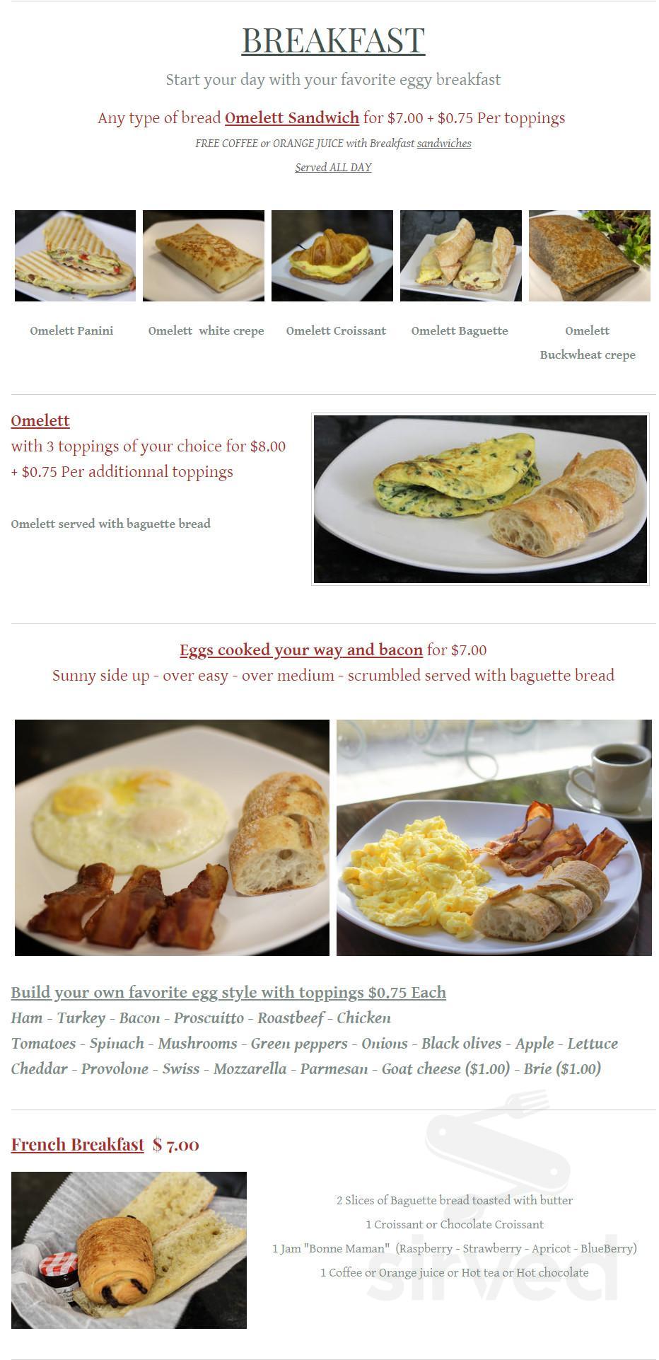Le Gourmet Break menus in Orlando, Florida, United States