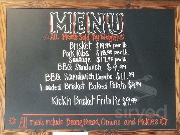 Menu - Burnet TX's Warehouse BBQ and Meetery | Sirved