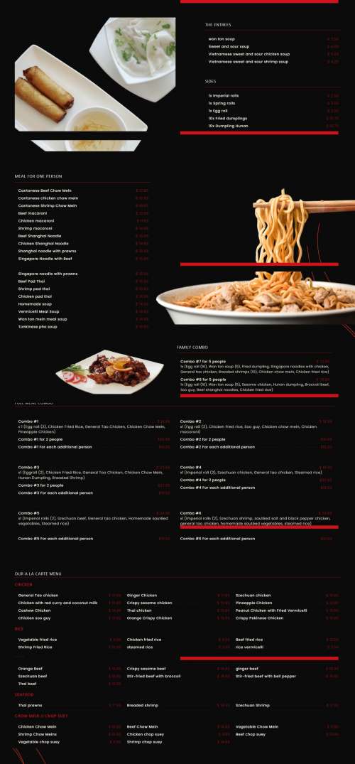 Restaurant jc tao menu in saint j r me quebec canada
