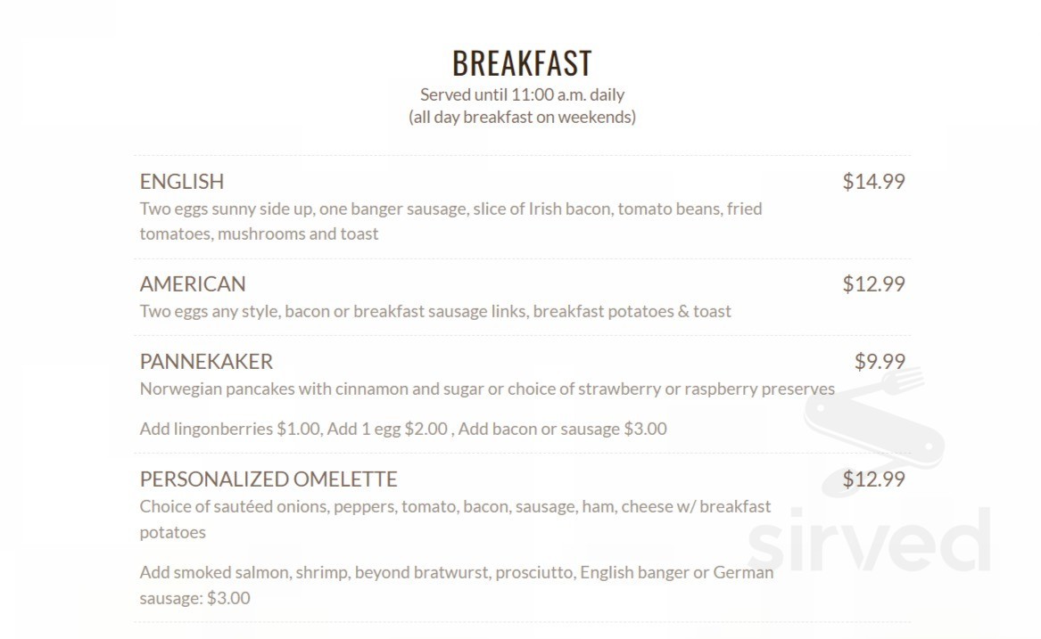 Cafe Sophie menu in Gaithersburg, Maryland, USA