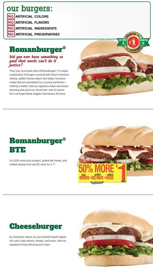 Mr Hero menu in Tiffin, Ohio, USA