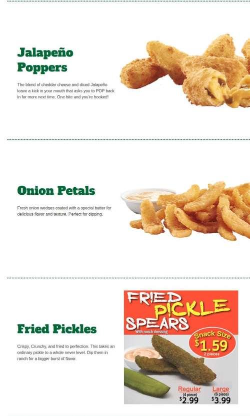 Mr Hero menu in Tiffin, Ohio, USA