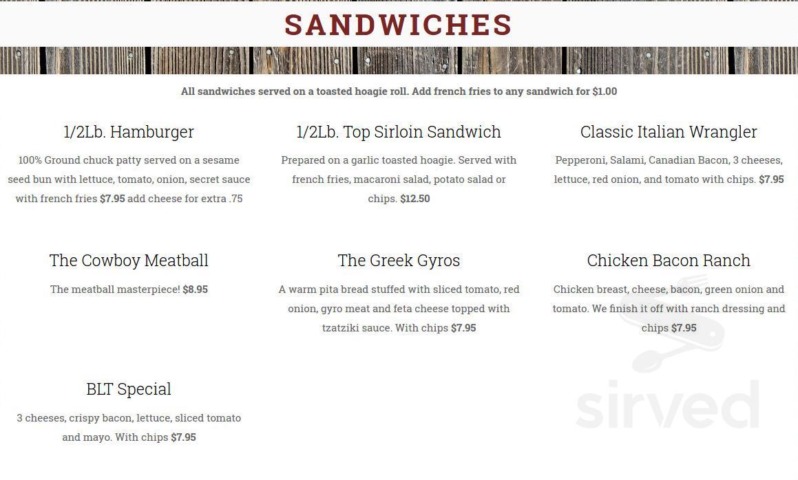 Hitchin Post Pizza menu in Estacada, Oregon