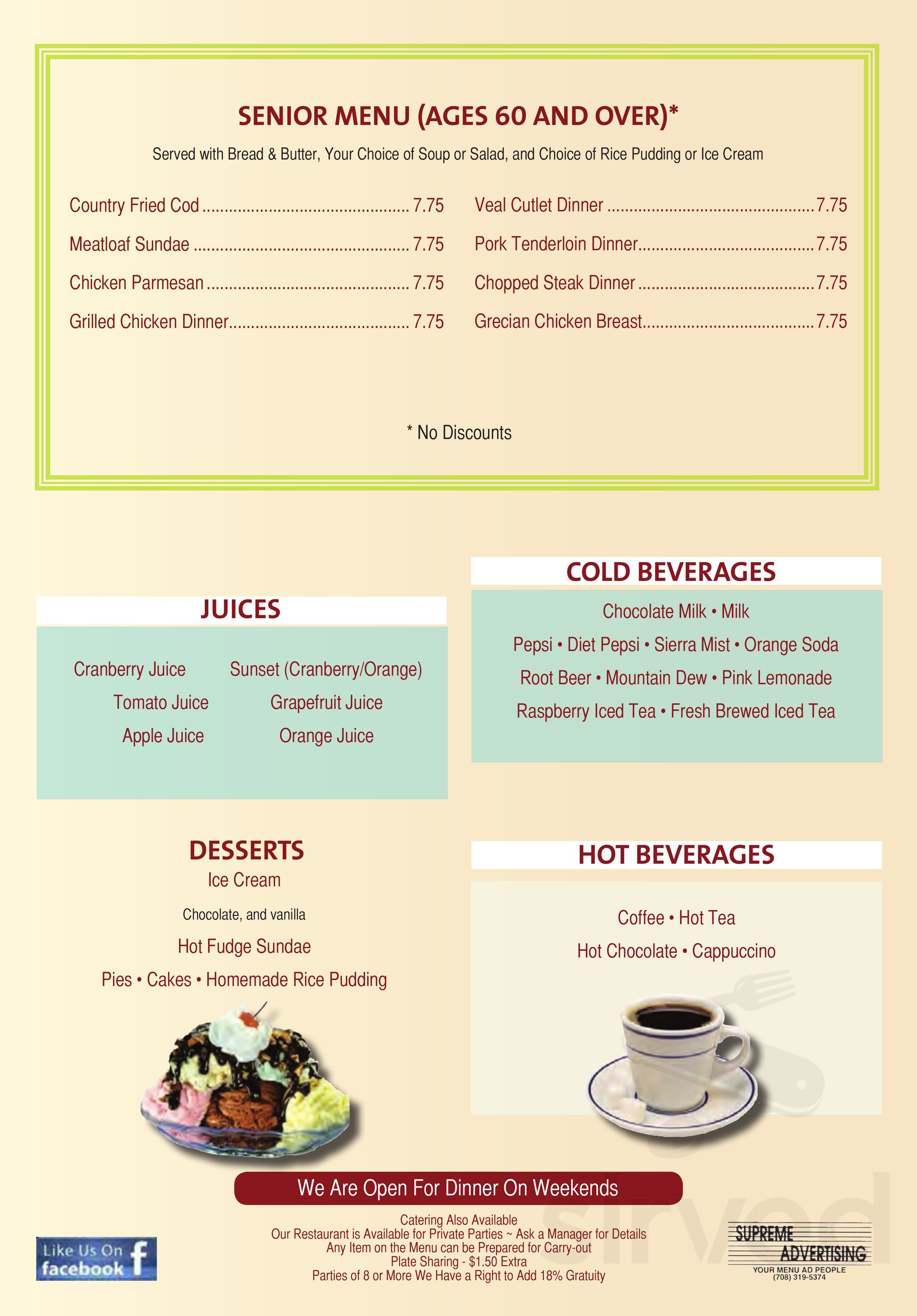 Mother's Pancake House & Restaurant AURORA menu in Aurora, Illinois, USA