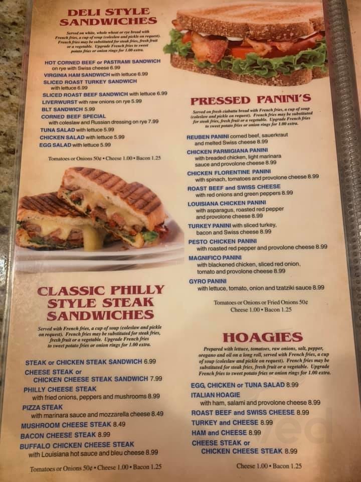 Cinnaminson Diner menu in Cinnaminson, New Jersey, USA