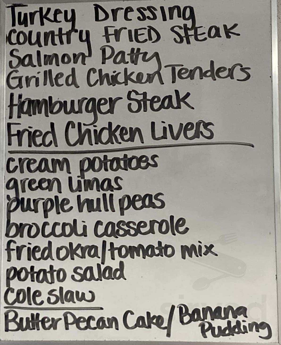 The Dinner Bell menus in Clanton, Alabama, United States
