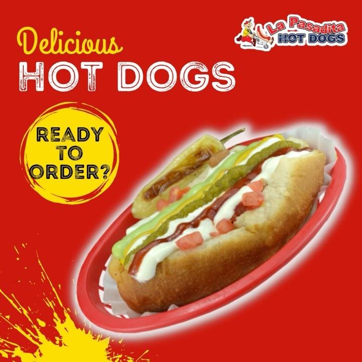 La Pasadita Hot Dogs menu in Phoenix, Arizona, USA