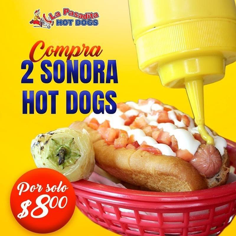 La Pasadita Hot Dogs menu in Phoenix, Arizona, USA