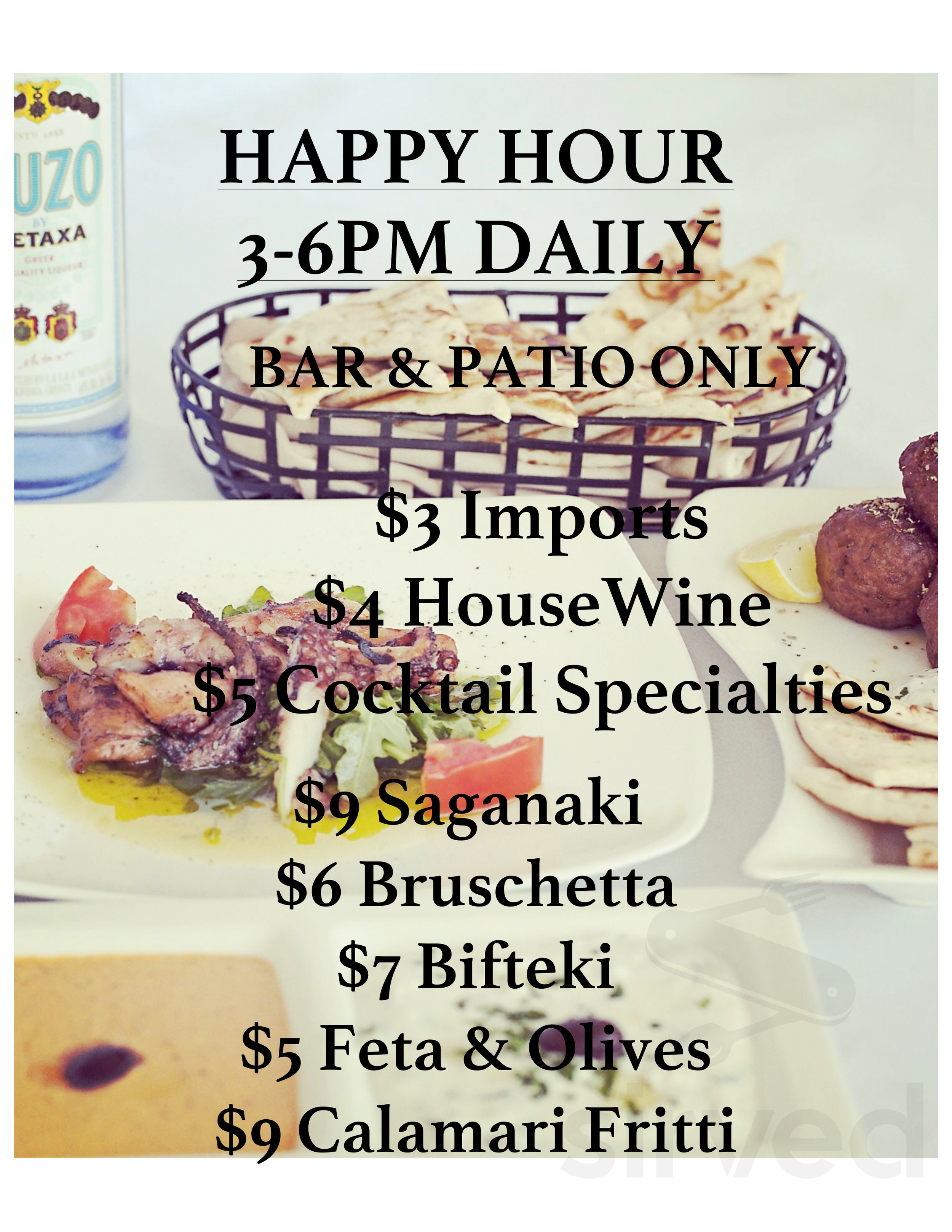 Zorba's Mediterranean Grille & Bar menus in Bonita Springs, Florida