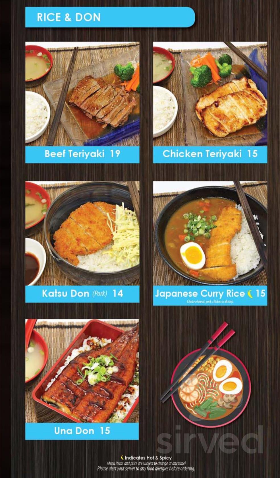 Menu - Chicago IL's Ajida | Sirved