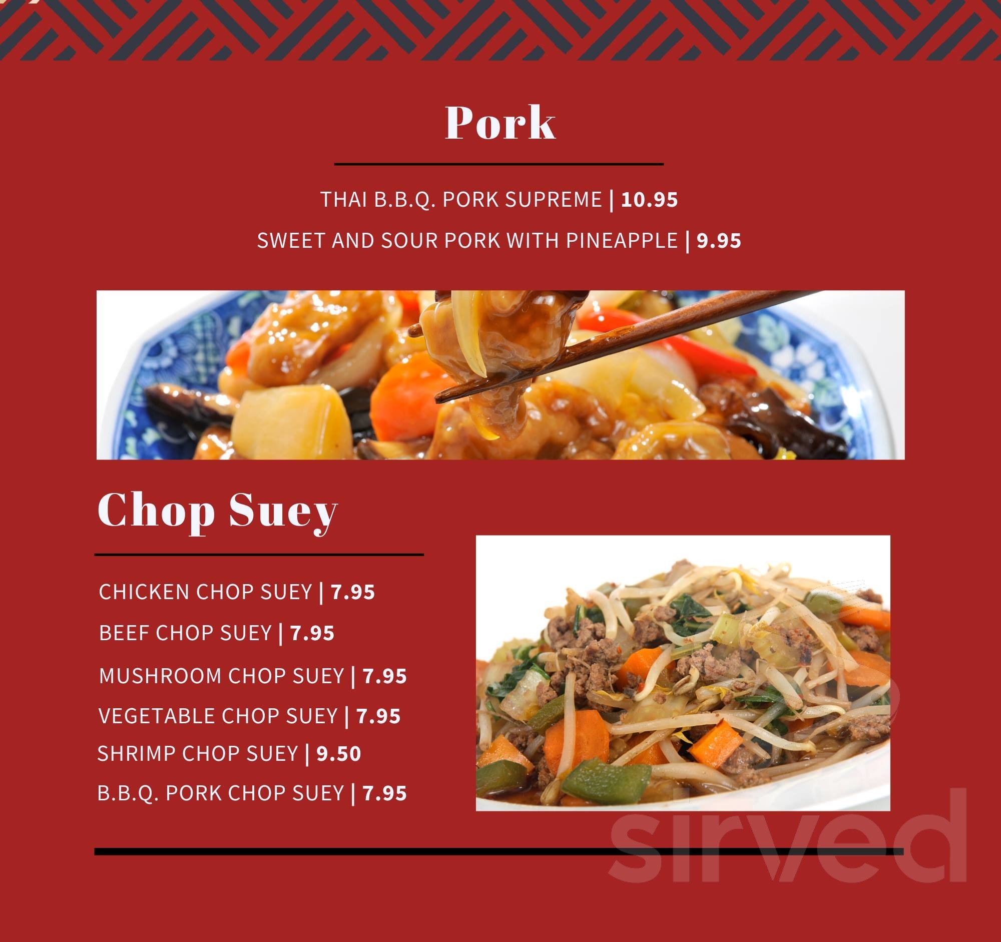 Riverside Restaurant menu in Frankford, Ontario