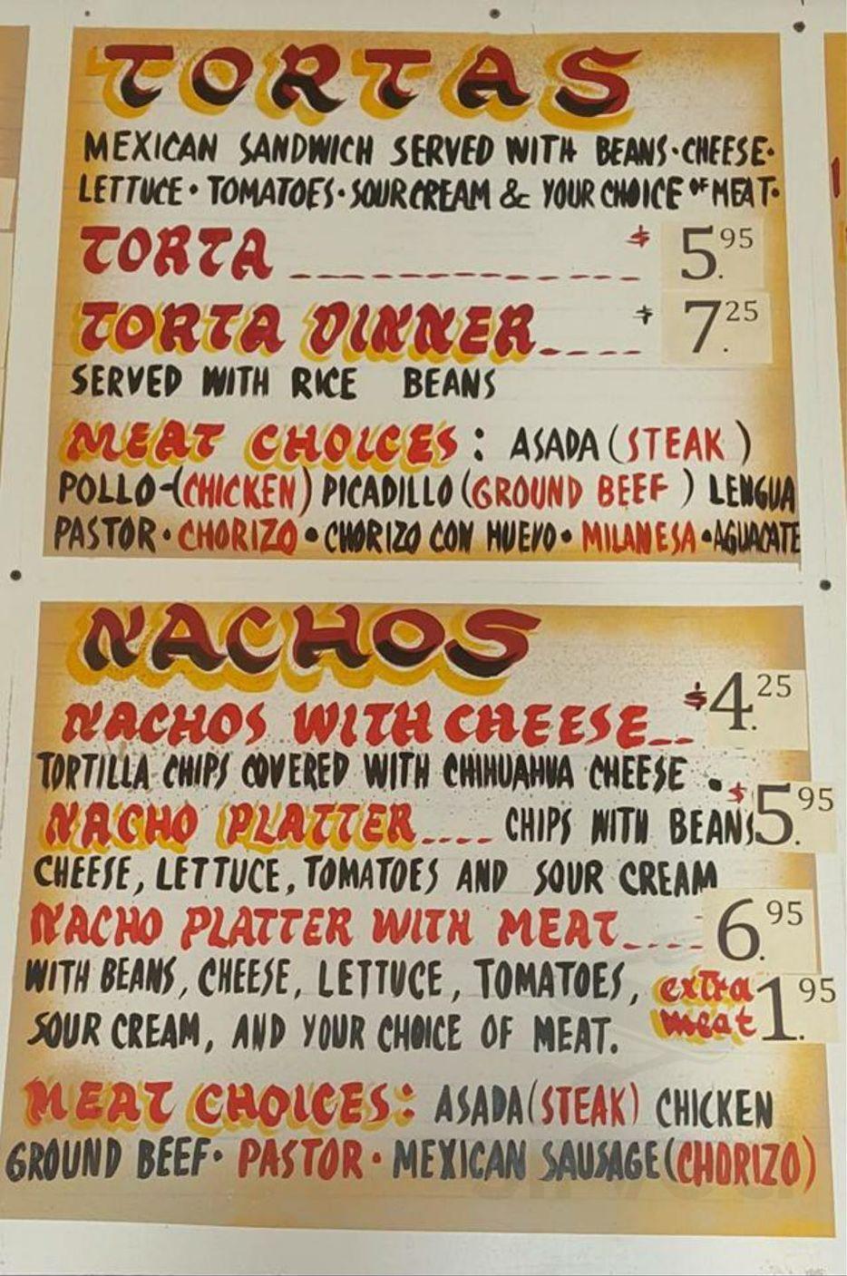 Carlos's Mexican Grill menu in Fox Lake, Illinois, USA