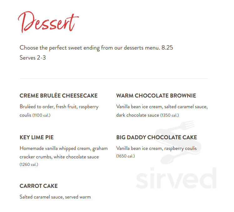 Firebirds Wood Fired Grill menus in Moorestown, New Jersey, United States