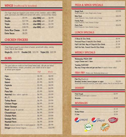 Stone Oven Pizza Lancaster menu in Lancaster, New York, USA